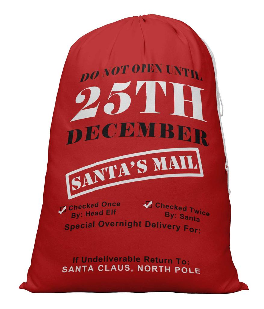 Printtoo Pack Of 2 Pcs Xmas Presents Storage Bags Large Santa Gift Sack With Drawstring Christmas Party Favor 27x20 Inch