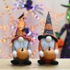 Halloween Decorative Gnome Figurine With Pumpkin Bat Motif Faceless Dwarf Ornament Home Tabletop Display