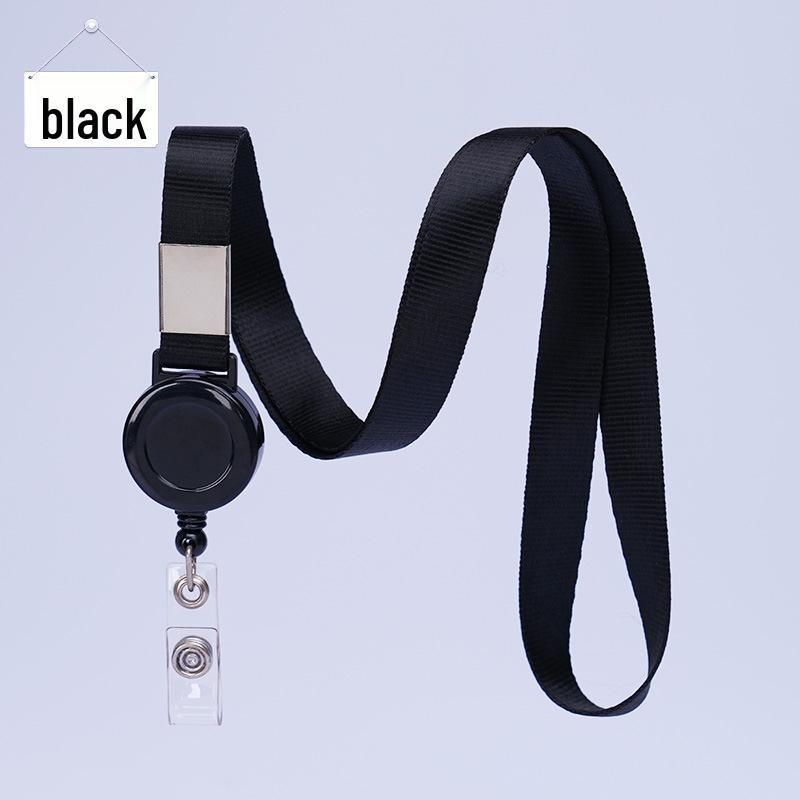 1.5 Easy-Pull Retractable Lanyard for ID Badges and Meal Cards - Custom Printed Neck Strap for Students