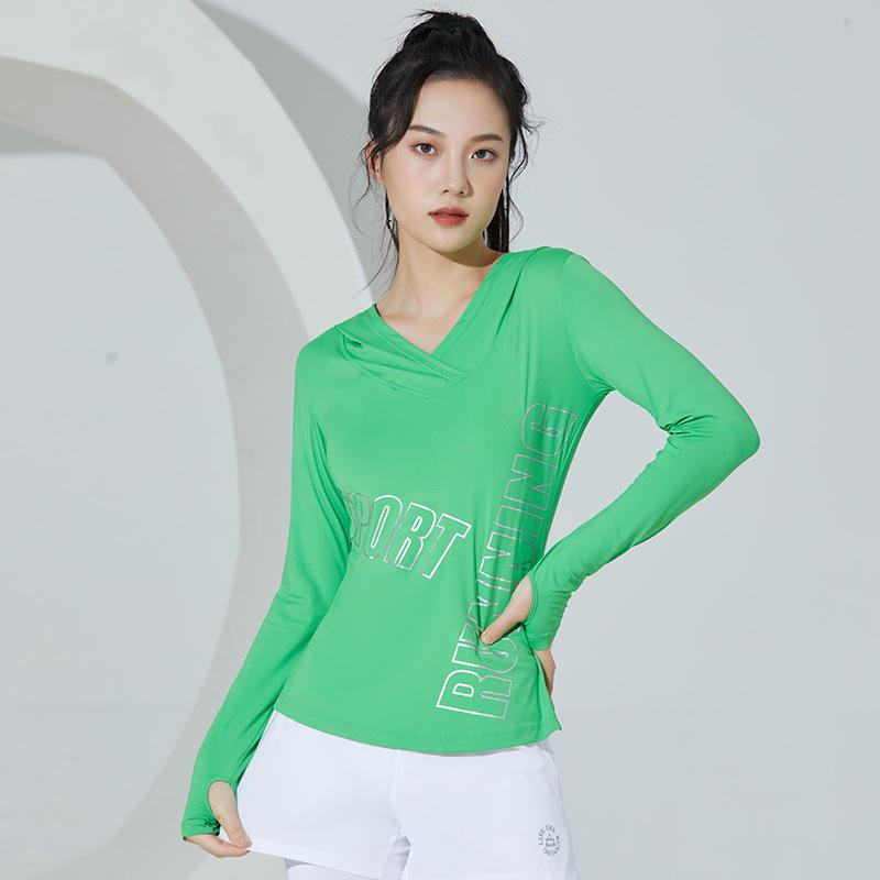 Damen Schnelltrocknender Kapuzen-Sonnenschutz-Pullover - Modische Dünne Langarm-Sportjacke für Laufen & Fitness