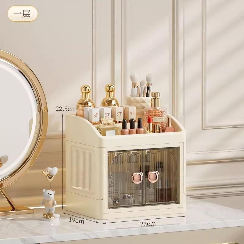 Cosmetics storage box, desktop high-end storage, large-capacity multi-function dresser, cosmetics desktop storage box