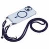 For iPhone 15 Clear Case Compatible with MagSafe Shockproof PC+TPU Phone Cover with Long Lanyard