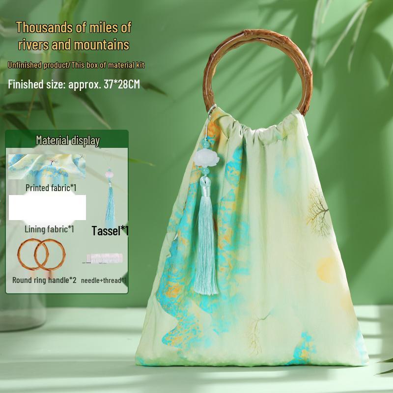 Bamboo Joint Bag DIY Kit: Handmade Chinese-Style Heritage Bag for Team Building and Salon Events