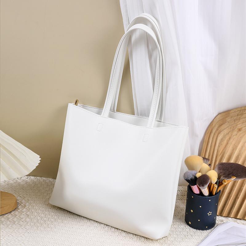 New Tote Bag Women's Large-capacity Simple Japanese Commuter Bag Handbag Women's Bag Casual Versatile Shoulder Bag