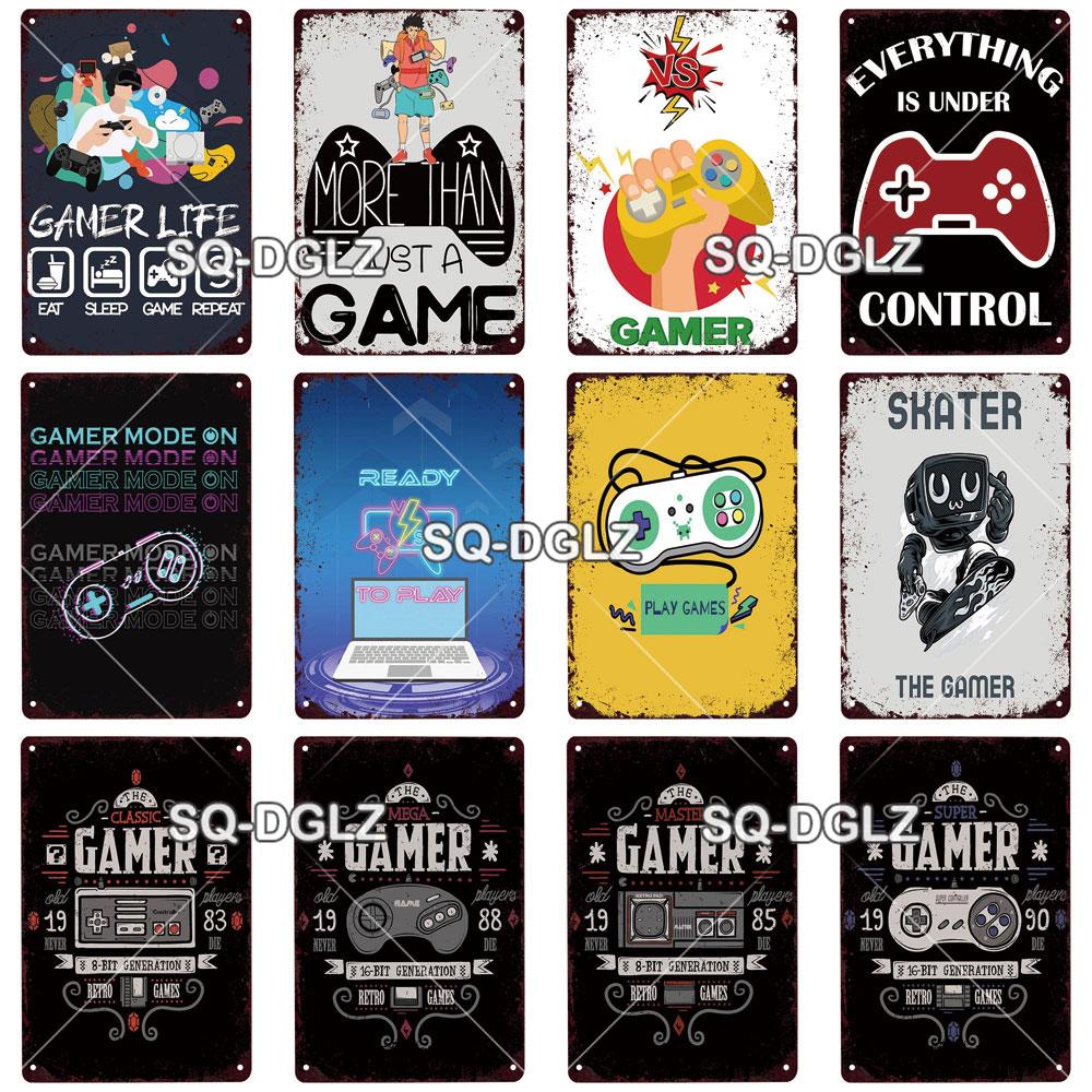 Game Rules Metal Sign Metal Poster Tin Sign Plaque Metal Vintage Wall Decor for Bar Pub Club Man Cave Metal Signs(20x30cm)