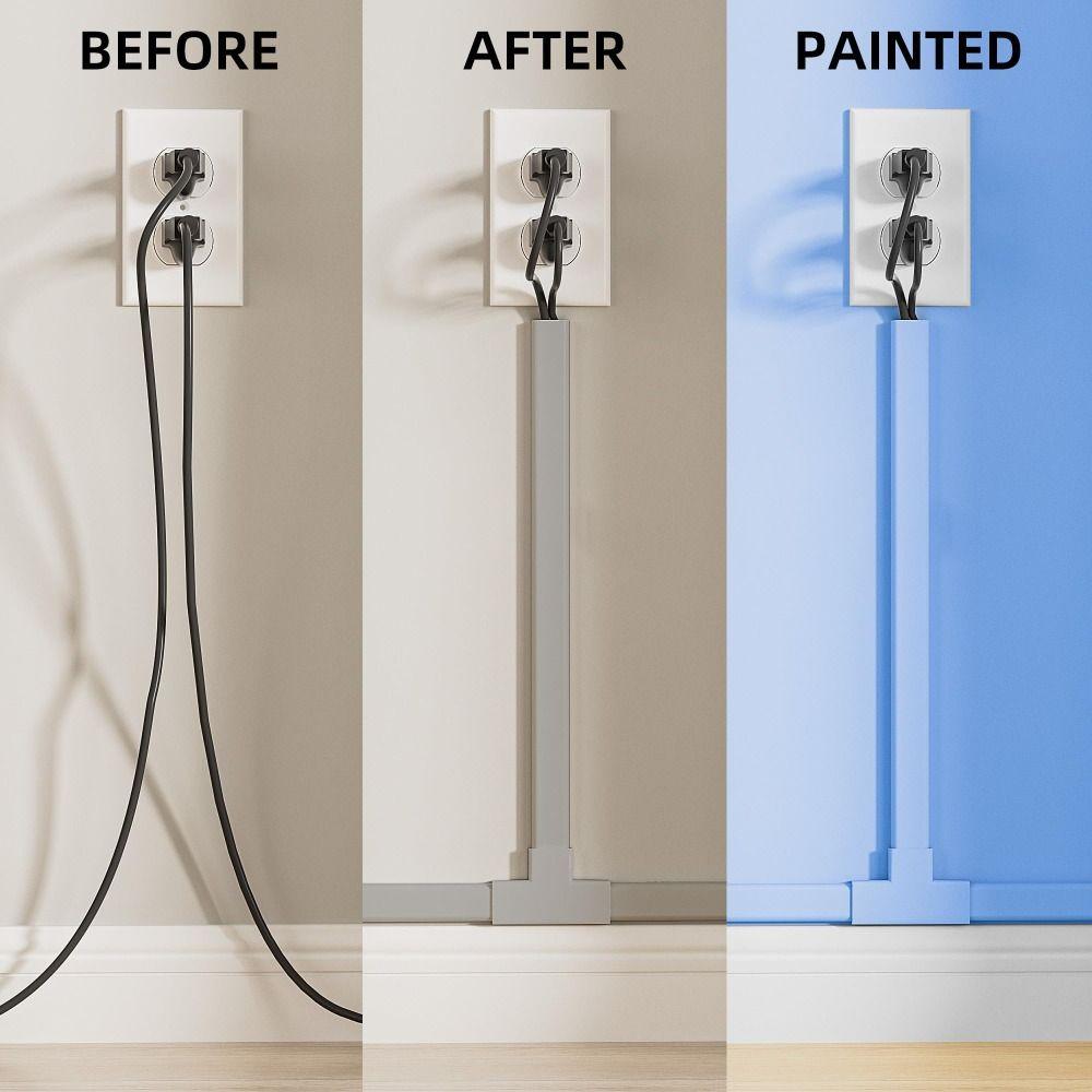 High Quality 1m Cord Hider Self-Adhesive Paintable Cable Hider Durable Anti-extrusion Cable Concealer Floor