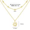 FANCIME Sun and Sunflower Pendant Necklace with Cubic S925 18K Gold Popular Perfect Gift for White Gift Wrapping Included Women's Necklace,
