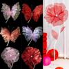 NEW 3D Simulated Flowers 47cm Large-scale Artificial Butterfly Window Display Colorful Photography Props Wedding Backdrop