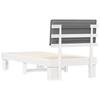 Bed Frame with Padded Headboard Light Grey 75 x 190 cm