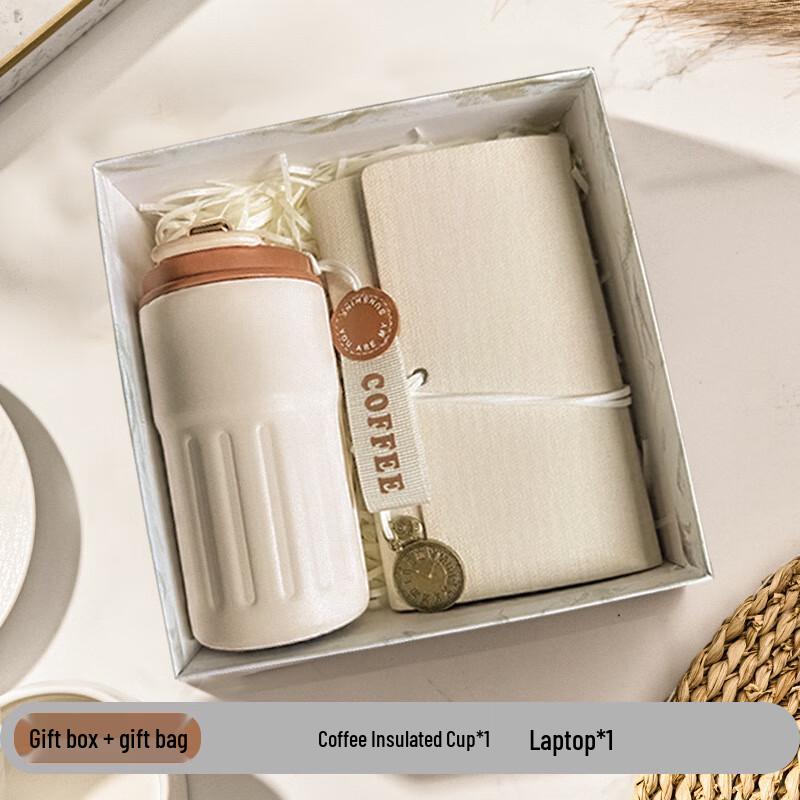 Temperature Display Coffee Mug and Notebook Gift Set