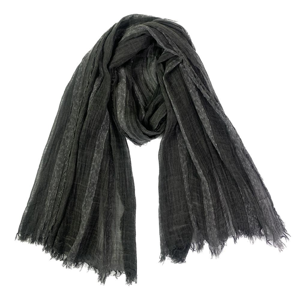Striped Men's Striped Scarf Neckerchief Short Tassel Scarves Shawls  Wrap  for Men Women