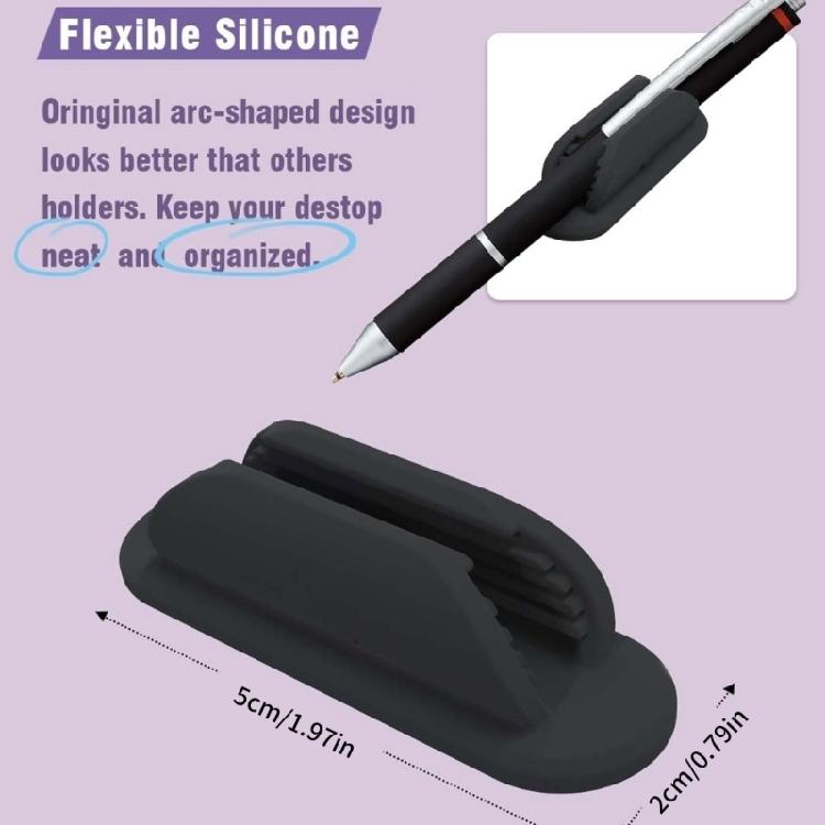 Multi Surfaces Sticky Pen Organizers Soft Protective Silicone Material Holds Different Sized Pen Securely