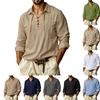 Men's Casual Linen Lapel Shirt for Sports and Daily Wear