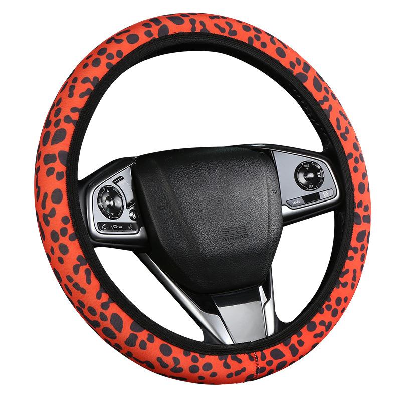 Universal Steering-wheel Cover Fashion Leopard Car Elasticity Steering Wheel Cover Breathable Non Slip Car Interior Accessories