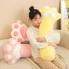 80cm Kawaii Riesen-Plüschbär-Pfotenmatte Niedliches Tierbär-Katzen-Fußkissen Herz-Plüschkissen Gefülltes Weiches Spielzeug für Heimdekoration Geschenke