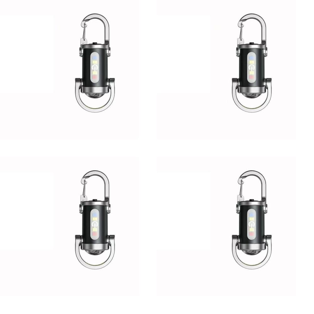 5-1PCS Rechargeable Keychain Flashlights Torch Emergency Keychain Light Hanging Portable Flashlight Waterproof Camping Lamp