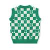 Montagut Kids' V-Neck Checkerboard Knit Vest