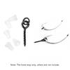 TARUOR 20pcs Threaded Boilie Bait Screws 40pcs Fishing Hook Stop Hook Boilies Stopper Fishing Hook