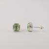 Green Amethyst Gemstone 925 Sterling Silver Jewelry Handmade Studs, Light-Weight Earring 1" For Her EE-181-12