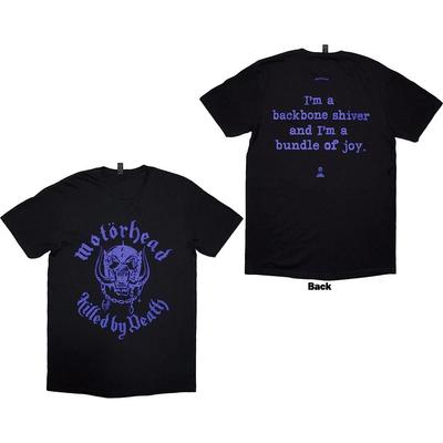 T-shirt unisex dei Motorhead: Testo di Killed By Death (Nero) (Stampa posteriore) (Grande)