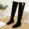 Large Size Winter Over The Knee Boots Women Stretch Fabric Women Thigh High Sexy Woman Shoes Long Bota Feminina