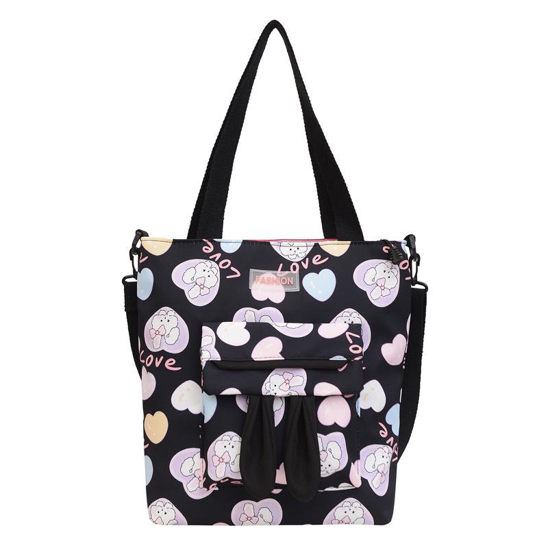 Small Fresh And Fashionable Shoulder Bag, Female High-Value Student Make-Up Bag, Large-Capacity Casual Versatile Messenger Canvas Bag