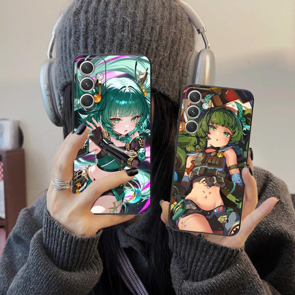 Zenless Zone Zero QingYi Phone Case for Samsung Galaxy S25 S24 S23 S22 S21 S20 Note20 Plus FE Ultra Colorful Cover Luxury Pretty