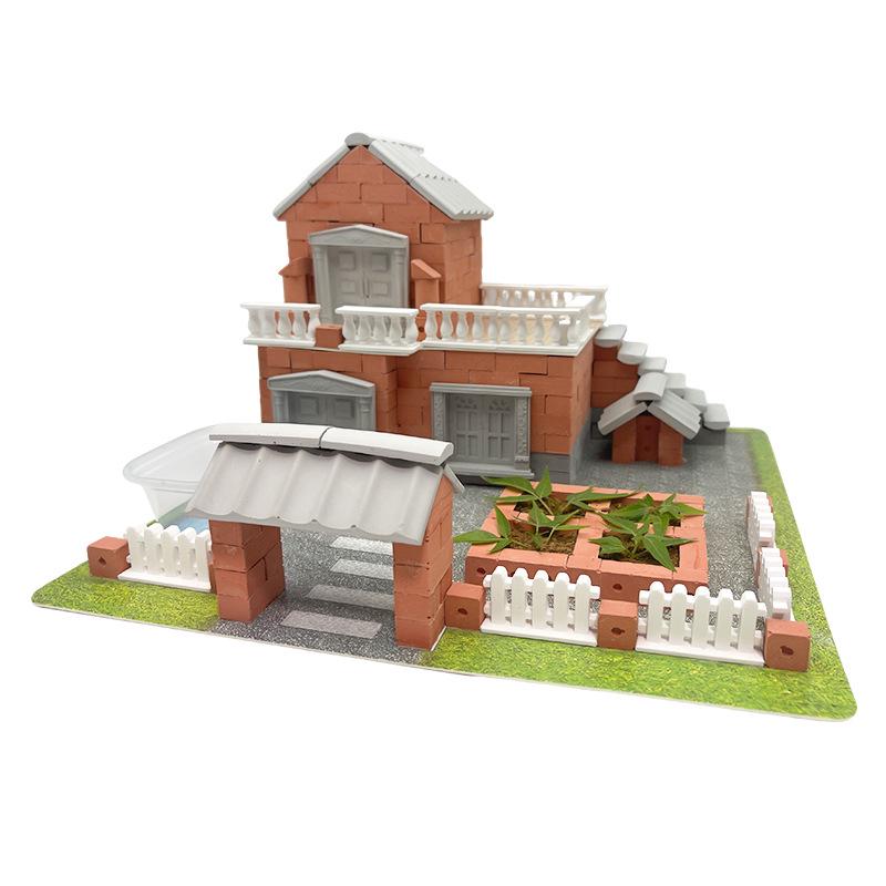 Little Architect Bricklayer Set: Handmade Bricks for Building House Models - Kids' Toy