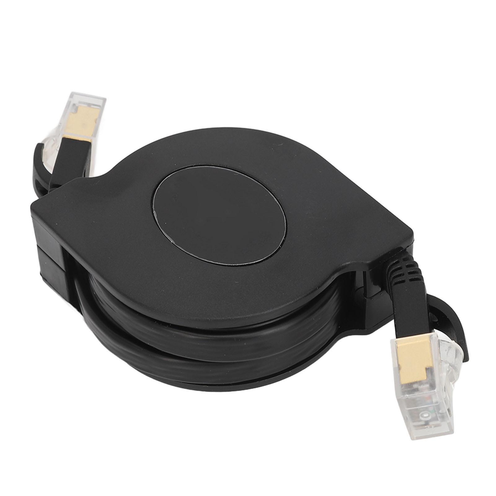 

Retractable Cat7 Cable Portable Copper Flat Ethernet Network High Speed Patch Cord 1.5meter
