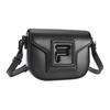 FILA Solid Color Flap Adjustable Shoulder Strap Mini Crossbody Bag Women bags Black F13W519161FBK