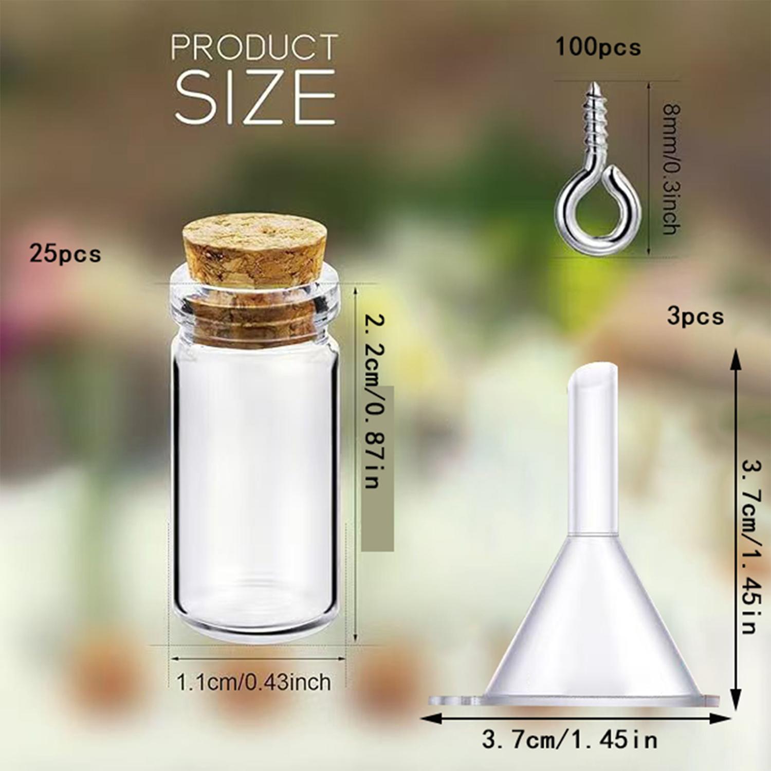 

Drifting glass bottle charm set jewelry making bottle set DIY handmade necklace earrings keychain container accessories
