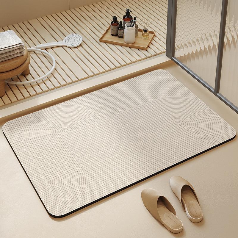 Mata chłonna wodę z ziemi okrzemkowej w stylu francuskim Mata podłogowa do łazienki Mata pod stopy do toalety Mata pod drzwi Wejście Szybkoschnący Antypoślizgowy Dywan