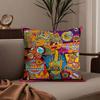Cambodian Buddha Image Printing Pillow Case Anti-dustmite Pillowcase Invisible Zipper Silky Short Plush Sofa Cushion Cover