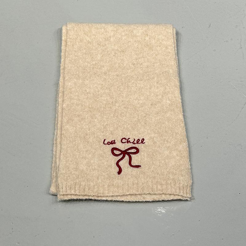 

Осень и зима новый вышитый шерстяной шарф женский высококлассный утолщенный теплый вязаный шарф модный универсальный шаль-шарф 23*150cm