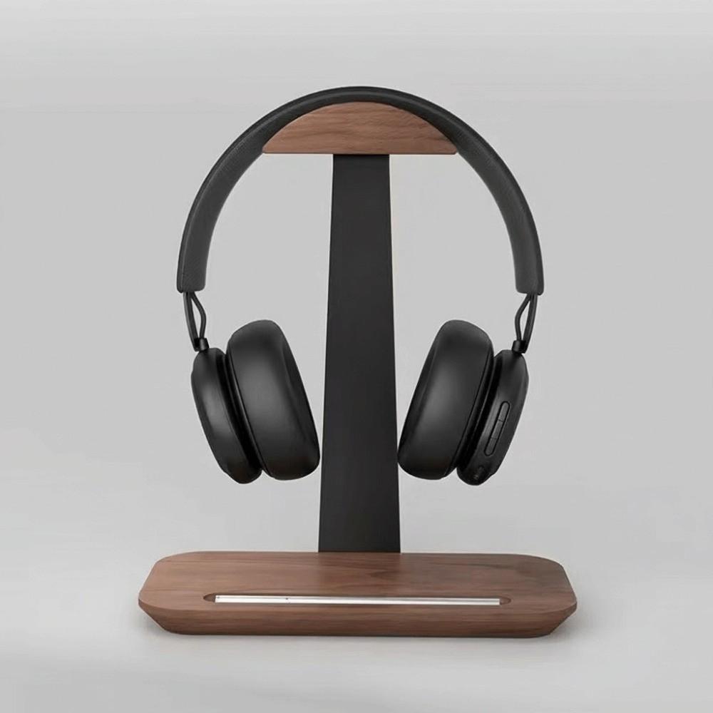 Universal Wood Headset Stand With Storage Base Headphone Holder Quality Headphone Stand Home