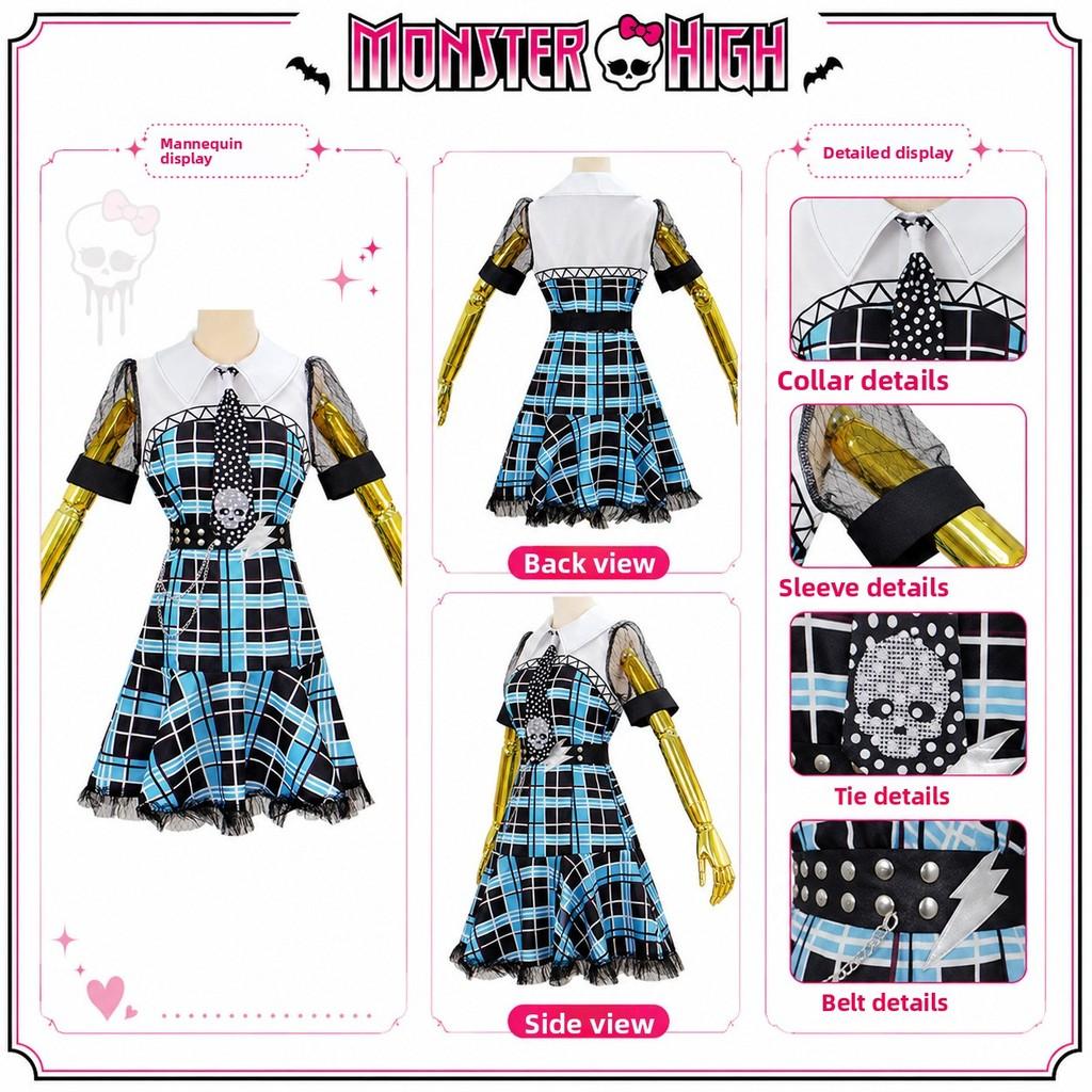 Monster High Frankie Stein Cosplay Kostüm Mit Kleid Und Accessoires Für Anime Rollenspiel