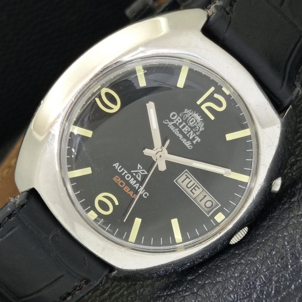 

ВИНТАЖНЫЕ МУЖСКИЕ ЧАСЫ ORIENT AUTOMATIC 46941 ЯПОНИЯ С ЧЕРНЫМ ЦИФЕРБЛАТОМ a700683-5 R204-a700683