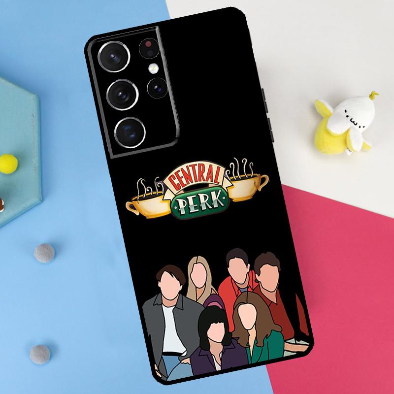 Central Perk Friends Back Case For Samsung Galaxy S26 S25 S24 S21 S22 S20 Ultra S10 Plus S23 FE S25 FE Soft Cover