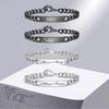 Vnox Brățări Personalizate Gratuite pentru Cupluri Bărbați Femei, Cadou Personalizat pentru Îndrăgostiți Păstrător de Amintiri Cadou Aniversare Nuntă Bijuterii