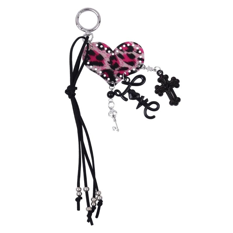 

Braided Rope Keychain Heart Key Bag Pendant Charm Fashion Backpack Accessories for Handbag,Purse Decorations Gifts