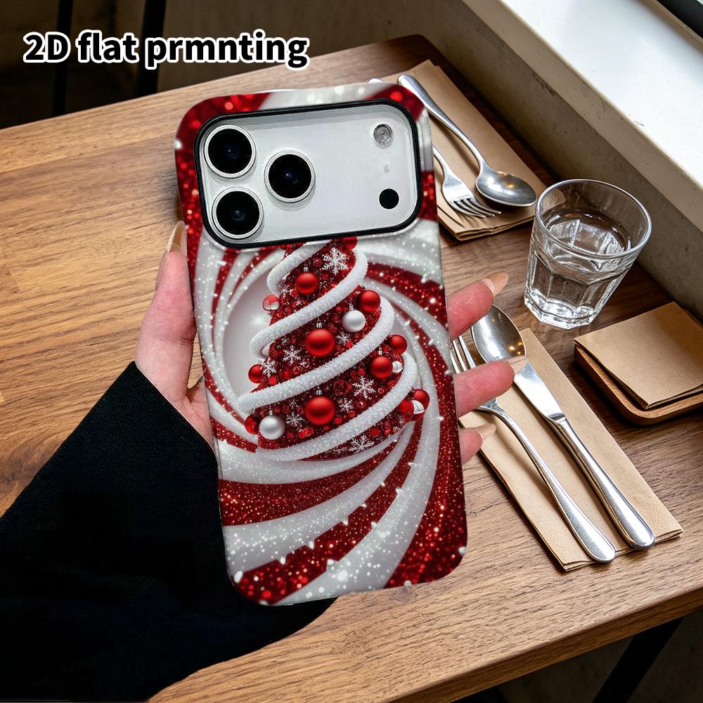 Phone Case: 2D Flat Design Suitable for iPhone 18 17 16 15 14 13 Pro Film Protective Case, Couple Style, Candy Swirl, Christmas and Halloween Gifts