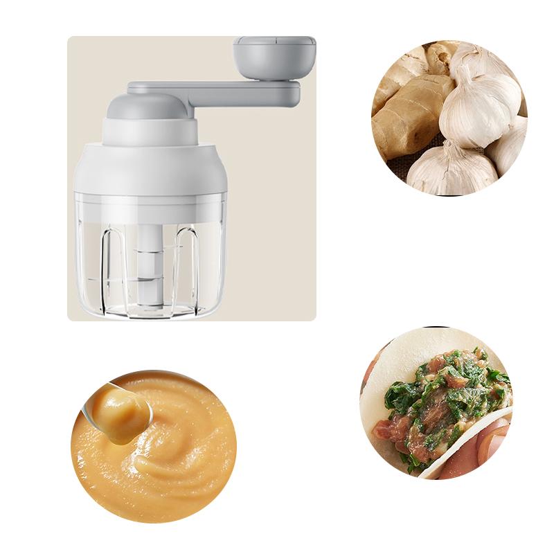 Manual Garlic Chopper Rotate Garlic Press Crusher Vegetable Onion Cutter Multifunctional Masher Kitchen Cooking Accessories