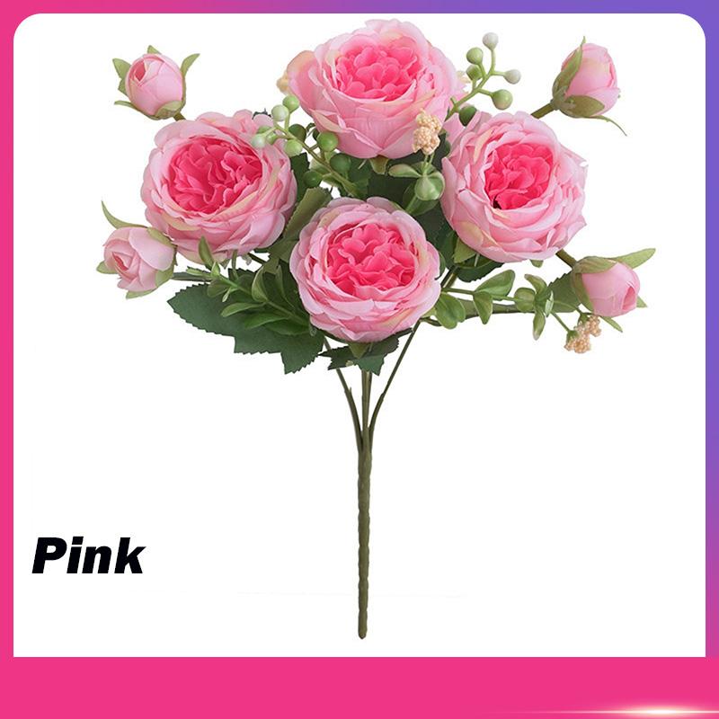 Herbst Künstliche Pfingstrose Blume Seidenrose Brautstrauß Hochzeit Zuhause Valentinstag Deko Accessoires Geschenk Kunstpflanze Hortensie
