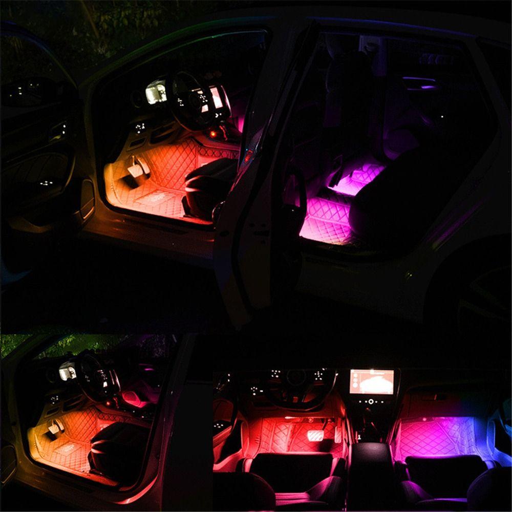 Neon 48 LED Car Interior Ambient Lamp With USB Automotive Interior Decorative Lights
