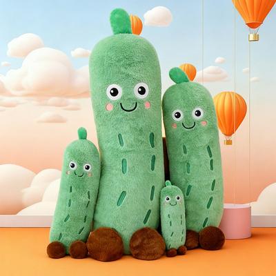 Brinquedo de pelúcia de pepino fofo boneca de melão amargo fofa travesseiro longo para dormir de menina presente