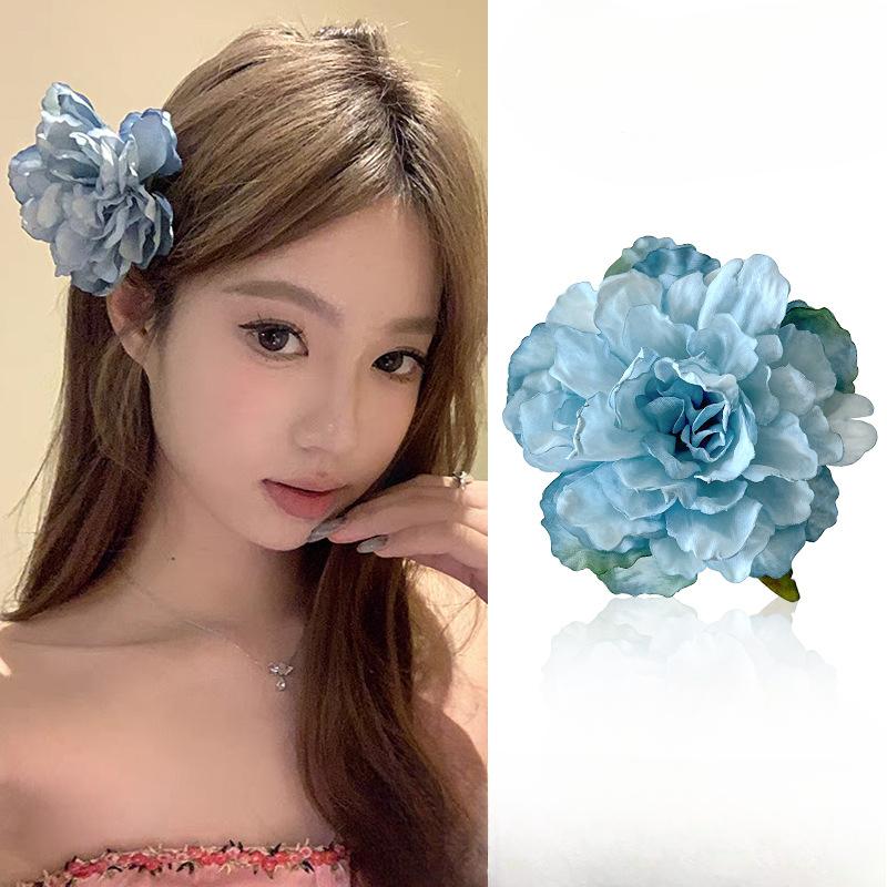 Super Fairy-like Flower Side Clip for Photo Atmosphere Girl's Hair ClipPeony Camellia Headwear