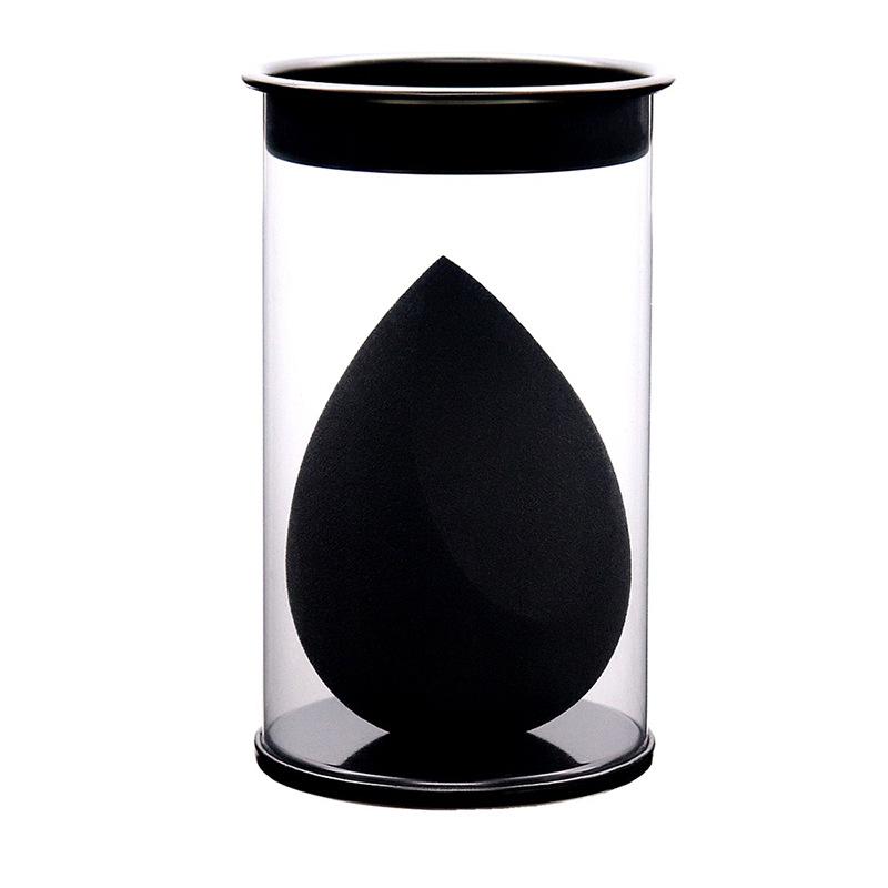 Black Dual-Use Water Drop Makeup Sponge, Wet/Dry, Three-Cut Surface Powder Puff