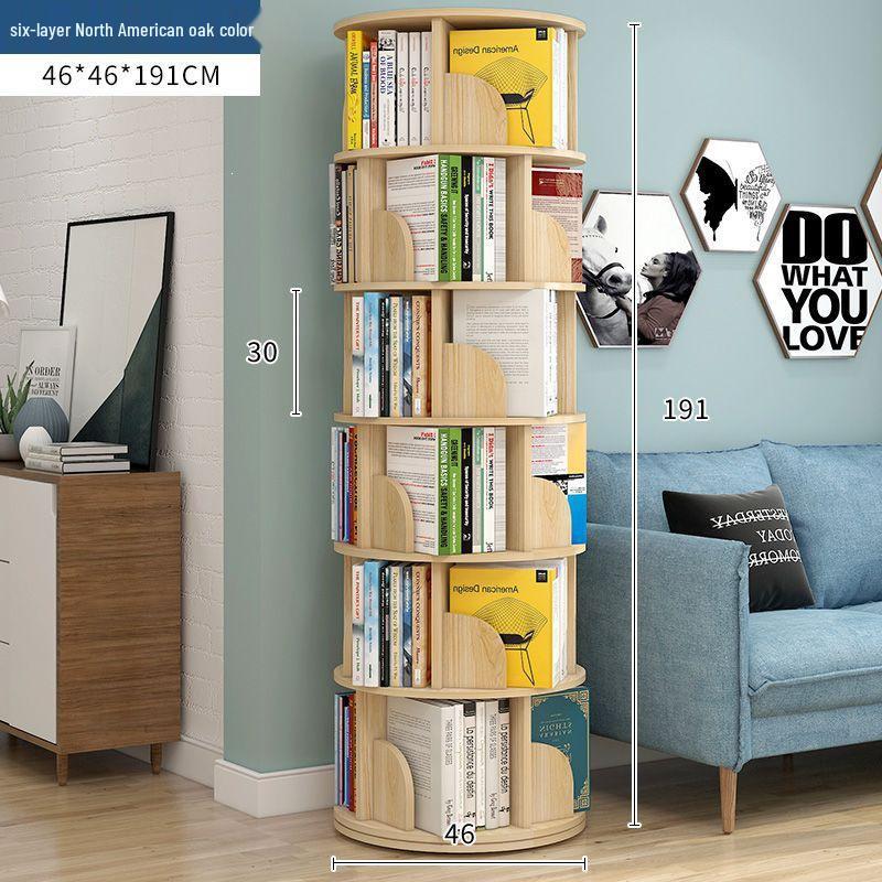 360° Rotating Children's Bookshelf: Space-Saving Floor Standing Bookcase & Picture Book Rack