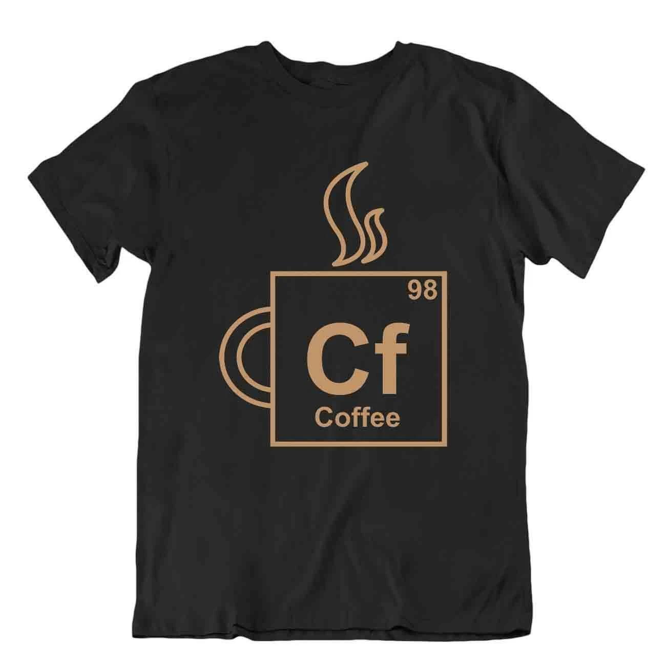 Chemistry Coffee Periodic Table T-Shirt Test Tube Tee Retro Comic Shirt XL