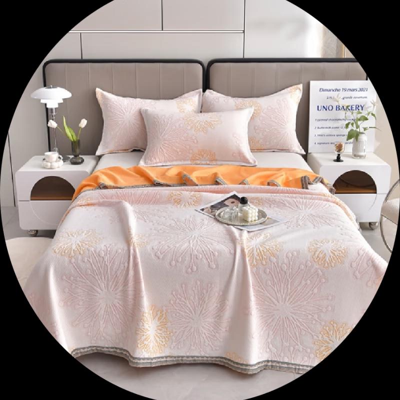 

Grace Jeliya Wormwood Knitted Jacquard 3-Piece Quilt Set